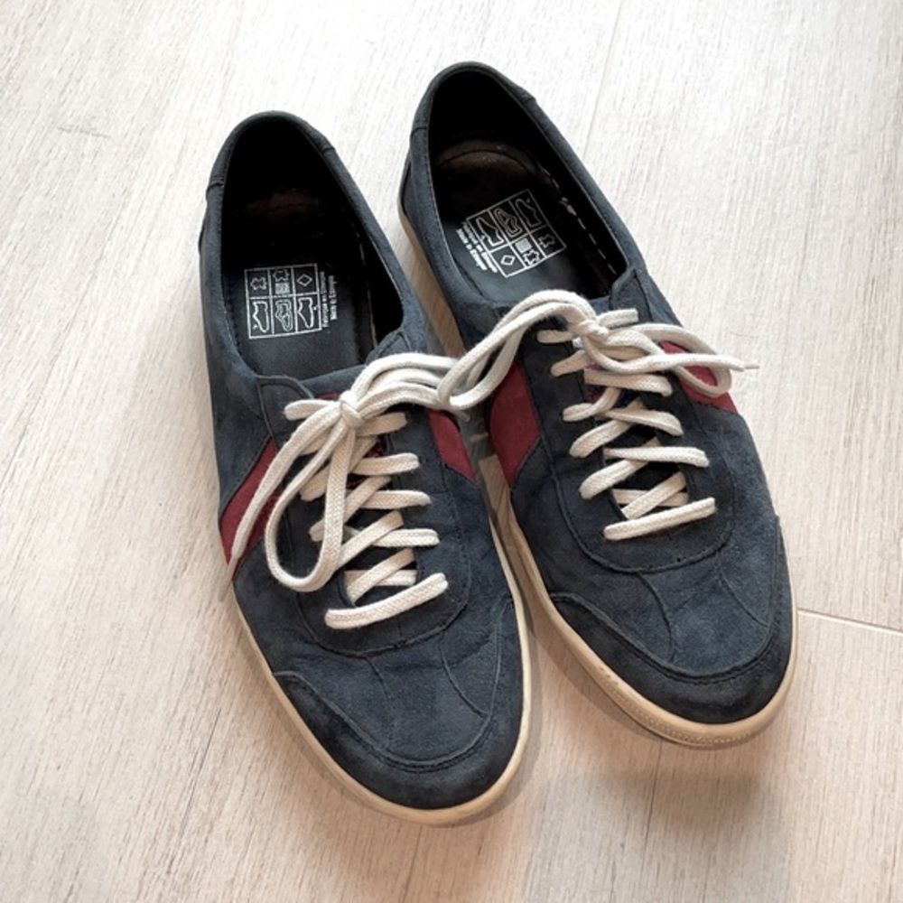 Mens Navy Suede Sneakers Size 41 J. Crew x SAWA Shoes Africa Collaboration